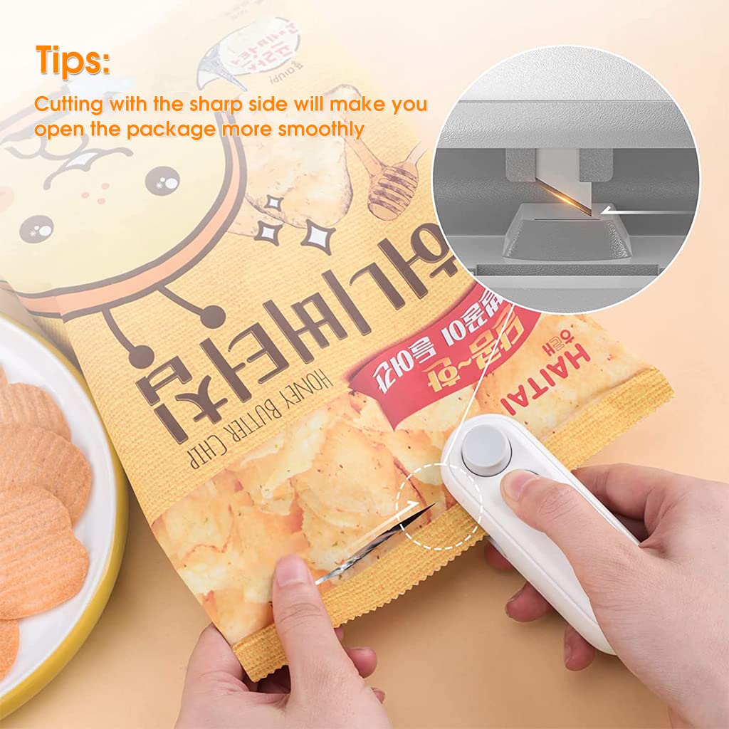 SkyShopy 00mAh Sealer for Plastic Bags, USB Bag Sealer, 2 in 1 Hot Bond Sealer with Cutter, Magnetic Bag Sealer, Mini Bag Sealer Rechargeable Bag Sealer for Chips Snack Bag, Various Bag Food SkyShopy 00mAh Sealer for Plastic Bags, USB Bag Sealer, 2 in 1 Hot Bond Sealer with Cutter, Magnetic Bag Sealer, Mini Bag Sealer Rechargeable Bag Sealer for Chips Snack Bag, Various Bag Food